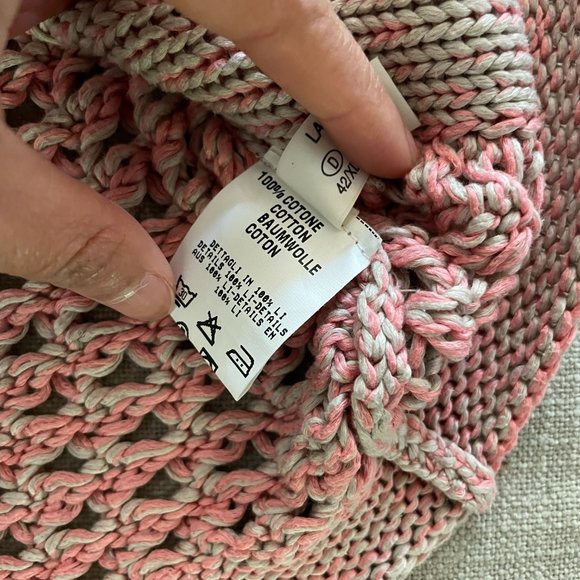 Fabiana Filippi Pink coral beige cable knit cardigan S M - Picture 5 of 11
